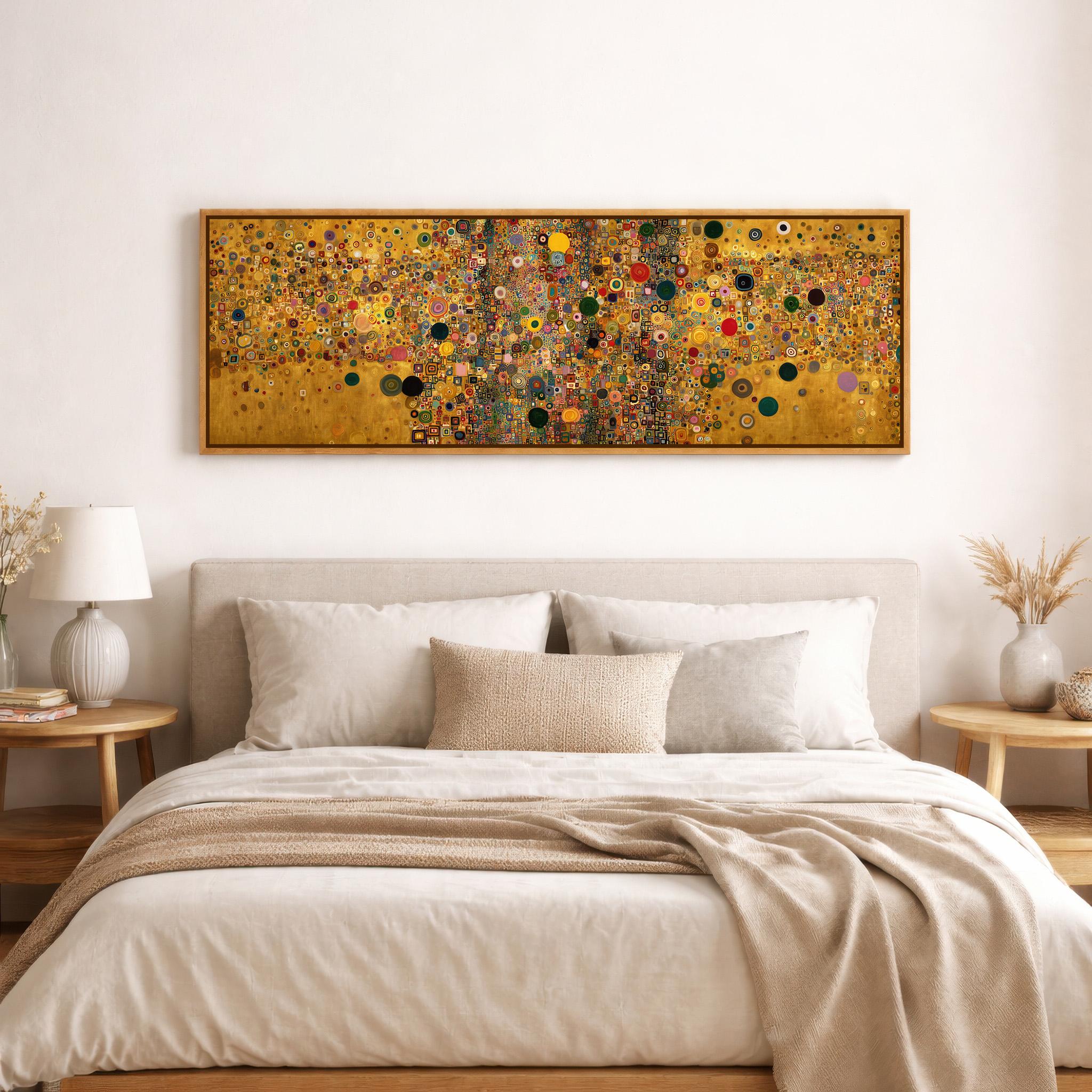 Gustav Klimt Framed Canvas Print, Large Horizontal Wall Art, Modern ...