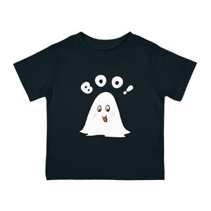 BOO Ghost Tshirt - Cute  Halloween Infant Cotton Tshirt, Kids Halloween Clothes