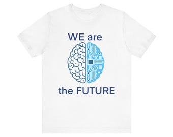 Koszulka Brain Robot Fusion: Koszulka z grafiką naukowo-technologiczną