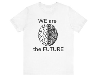 Koszulka Brain Robot Fusion: Koszulka z grafiką naukowo-technologiczną