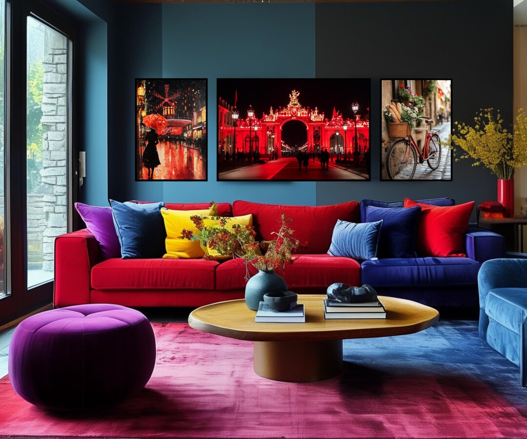 Set of 3 Wall Art Print, Digital Painting, Modern Home Decor - Digital ...