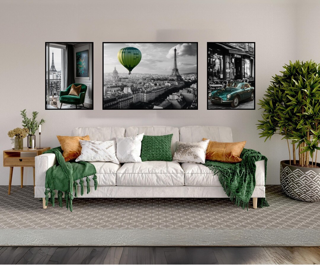Set of 3 Wall Art Print, Digital Painting, Modern Home Decor - Digital ...