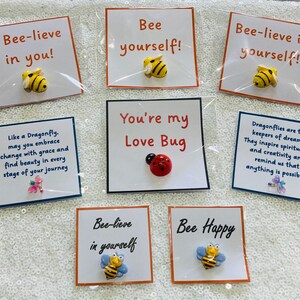 Pocket Hug: Bee, Ladybug & Dragonfly Theme / Inspirational Words of Encouragement
