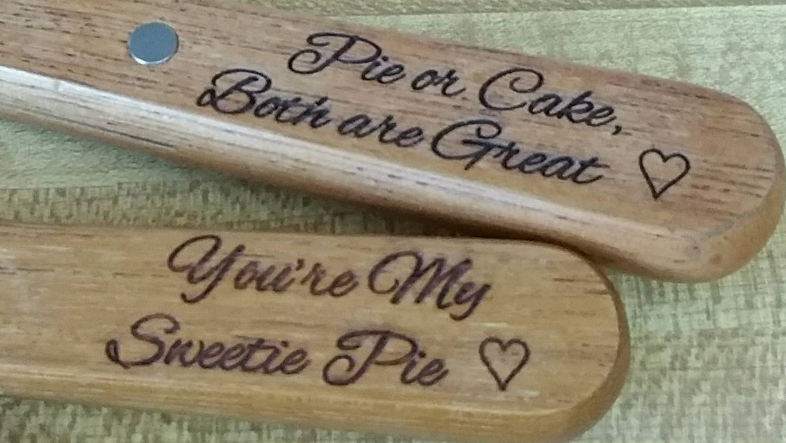 Pie Server Engraved Wood Handle Cake Server Etsy