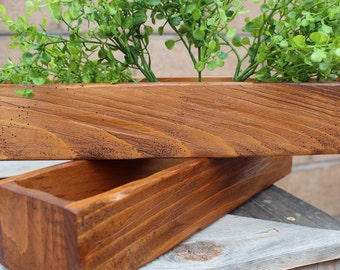 Wood Centerpiece - Wedding Table Centerpiece - Wood Box Table display- Wood box - Table centerpiece boxes - Kitchen Island wood box