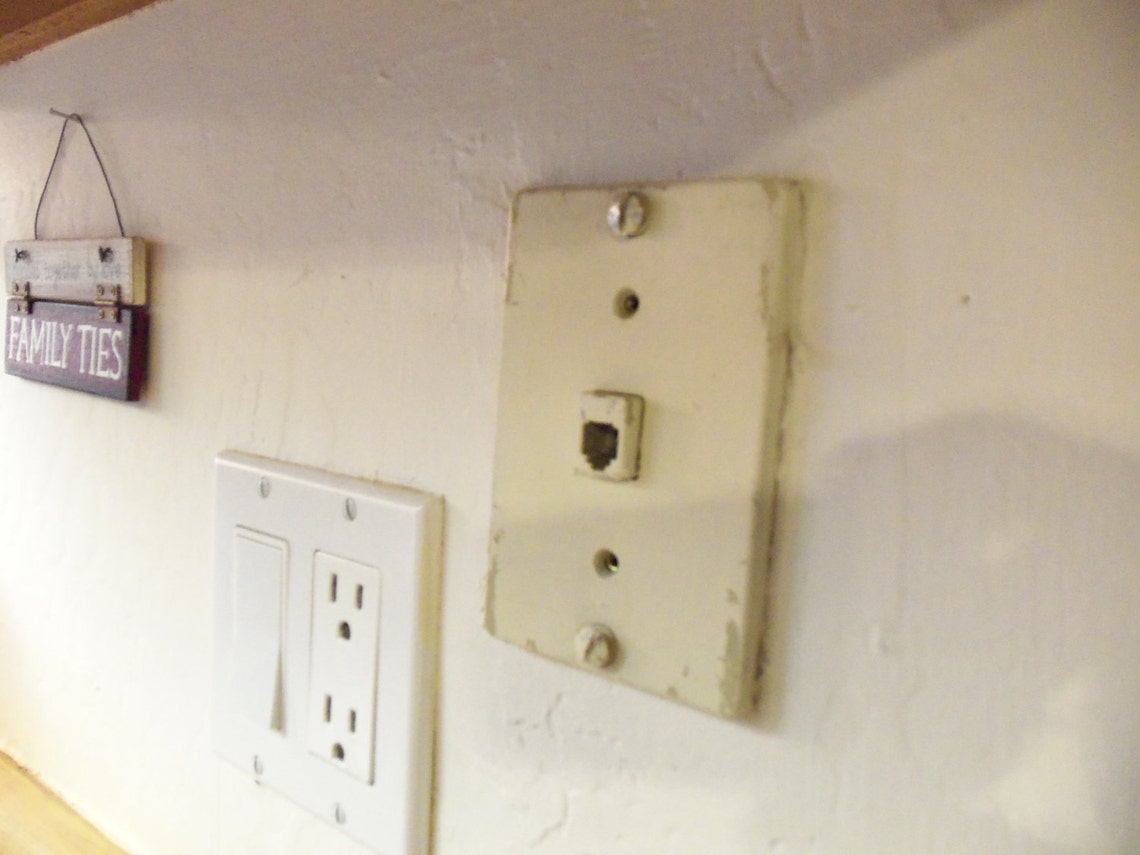 House Phone Jack Cover Cell Phone Charger Station Vintage Etsy