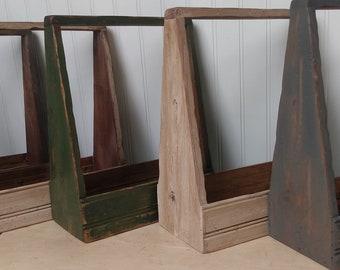 Wood Tool Box - Tall Primitive Basket - Handmade