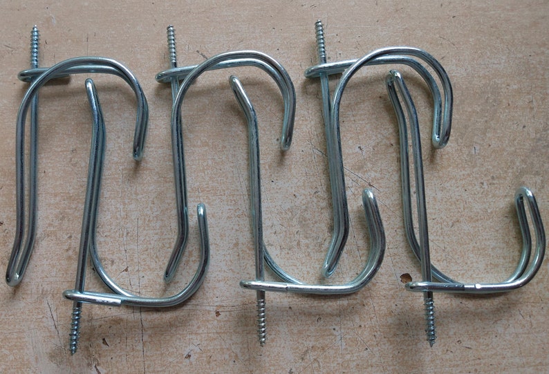 Wire Coat Hooks 4 Hat Hook Zinc Coating NEW Etsy