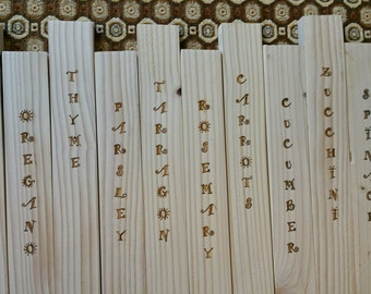 Wooden Plant Markers - Individual Plant Marker - Double Sided Stakes