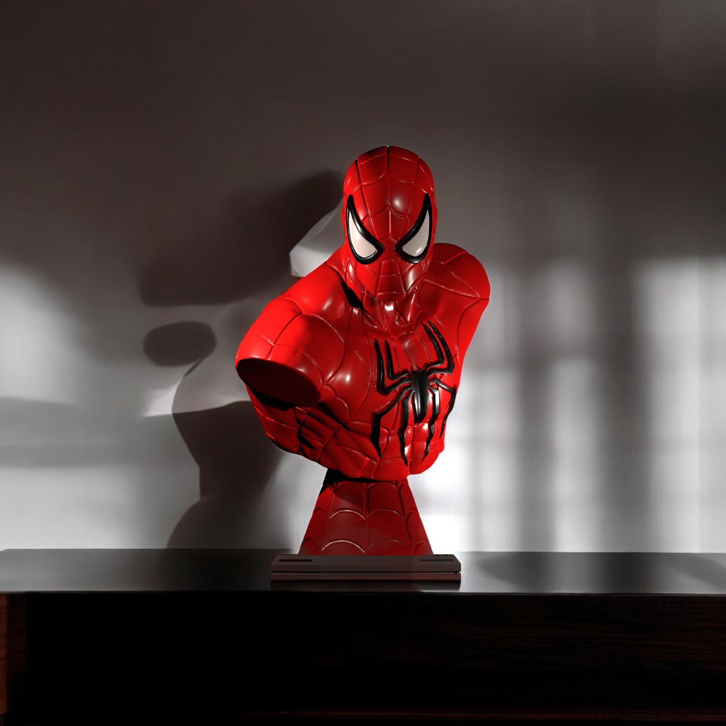 Spider-man Bust STL File | 3D Printable Superhero Head Statue | Digital ...