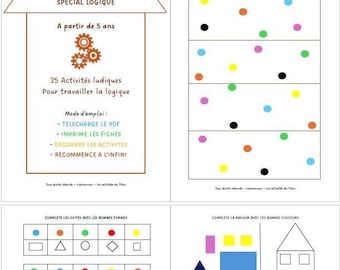 Livret 25 activités Logique 5 ans