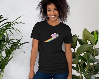 Nyan Cat Angle Rainbow Unisex t-shirt