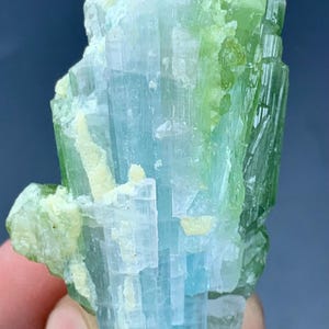 43 Gram unique piece Aquamarine and green tourmaline combine crystal from Afghanistan