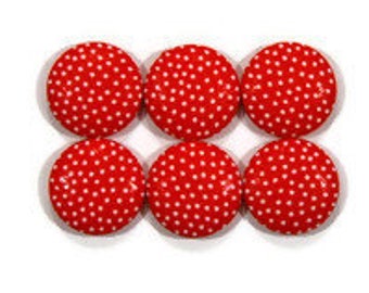 Pushpins/ Fabric Covered Thumbtacks, Red and White Christmas Pushpins