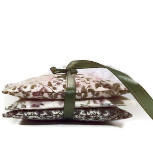 Organic Lavender Sachet,  100 Percent Cotton, Set of Three
