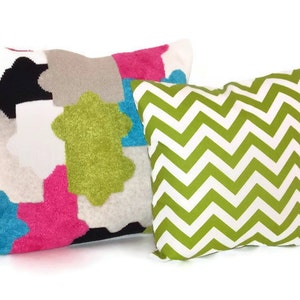 Premier Prints Zig Zag in Lime Green and White Chevron Pillow Cover 18 X 18 Throw Pillow, Cushion Cover, Home Decor image 5