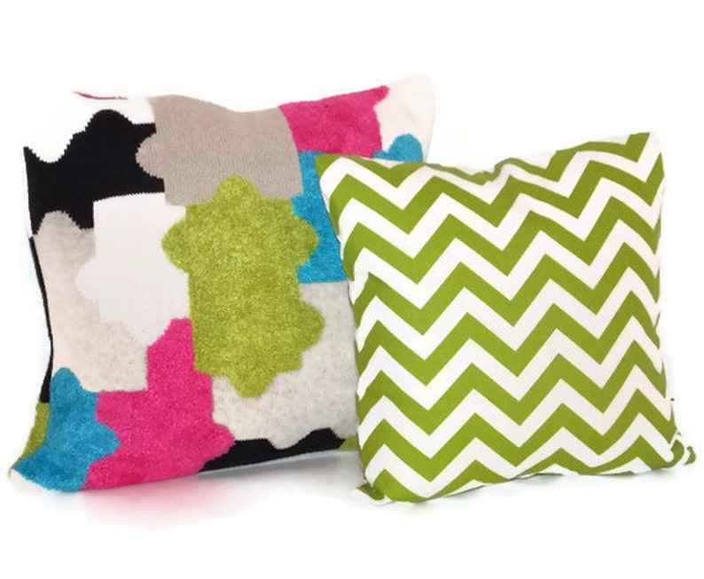 Premier Prints Zig Zag in Lime Green and White Chevron Pillow Cover 18 X 18 Throw Pillow, Cushion Cover, Home Decor image 5
