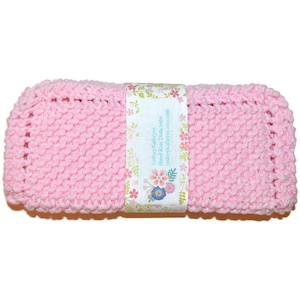Hand Knit Dish Cloths, Baby Pink, Knitted Dishcloths, Knitted Dish Cloths, Knitted Dish Rags, Knit Washcloth, Pink Dishcloths, Set of 2
