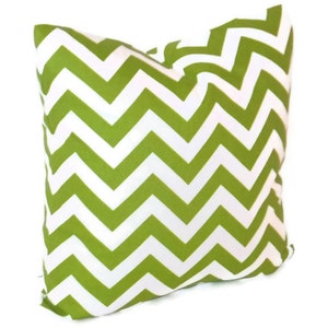 Premier Prints Zig Zag in Lime Green and White Chevron Pillow Cover 18 X 18 Throw Pillow, Cushion Cover, Home Decor image 3