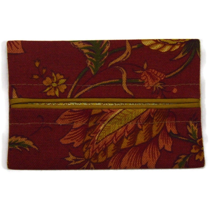 Travel Tissue Cozy Kleenex Holder Travel Tissue Holder Rust Pocket Tissue Holder