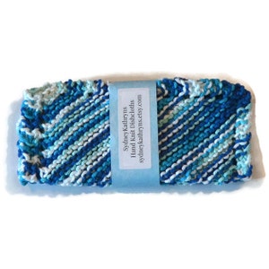 Blue Hand Knit Dish Cloths