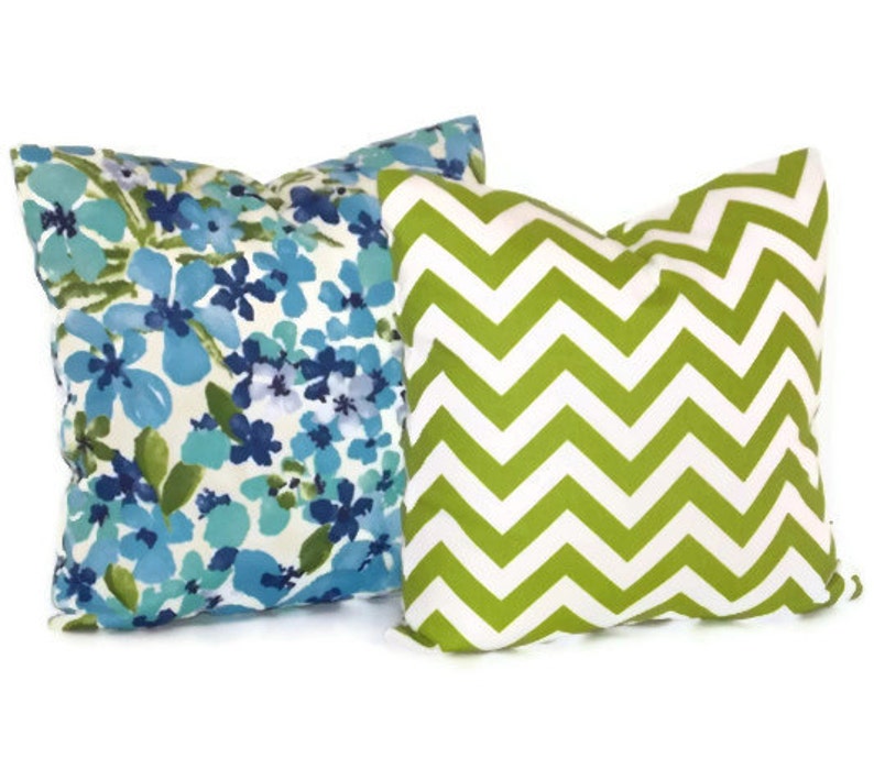 Premier Prints Zig Zag in Lime Green and White Chevron Pillow Cover 18 X 18 Throw Pillow, Cushion Cover, Home Decor image 4