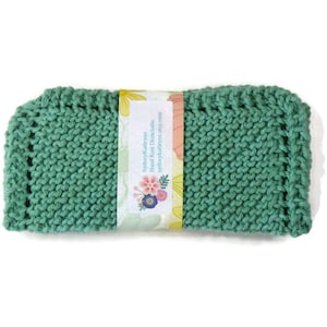 Hand Knit Dish Cloths, Sage Green Dishcloths, Knitted Dishcloths, Set of 2, Knit Washcloths, Knitted Facewasher, Handknit Dishcloths