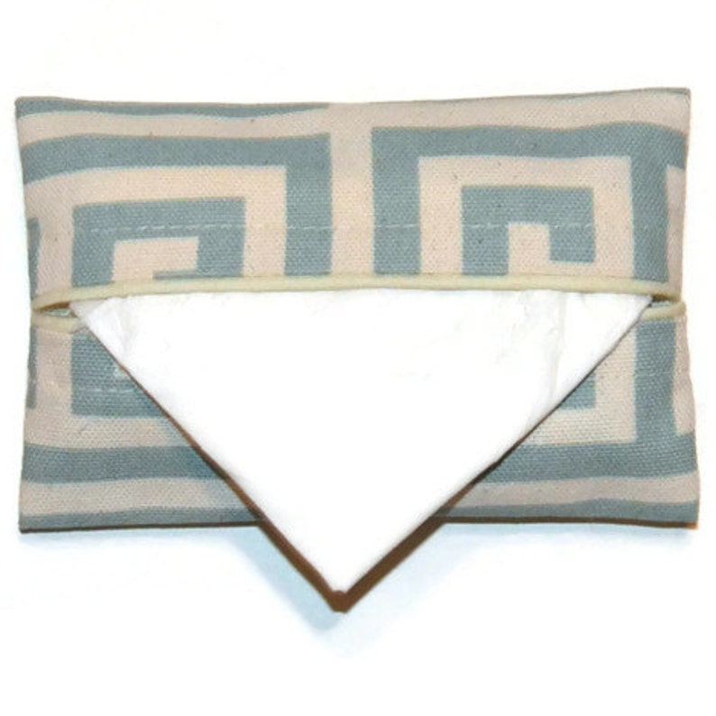 Pocket Tissue Pouch Geometric Blue Travel Tissue Holder Pocket Tissue Case Personal Tissue Pack