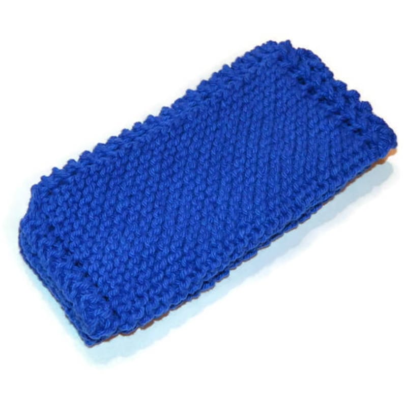 Hand Knit Dish Cloth Set of 2 Cobalt Blue DishclothsDazzle Etsy