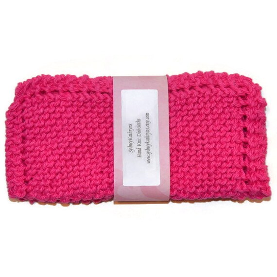 Hand Knit Dish Cloths Knitted Dishcloths Knitted Dish Rags Etsy