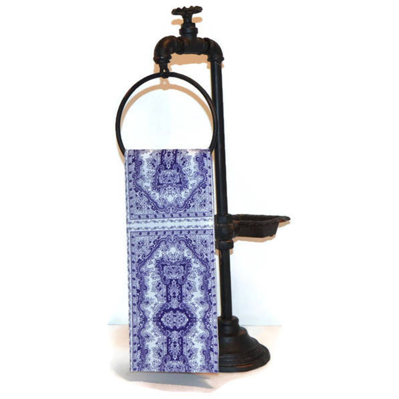 Tea Towels, Blue and White, Dish Towels, Set of 2, Decorative Kitchen