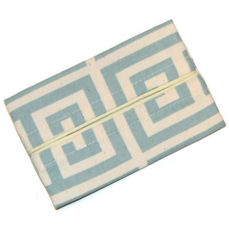 Pocket Tissue Pouch Geometric Blue Travel Tissue Holder Pocket Tissue Case Personal Tissue Pack
