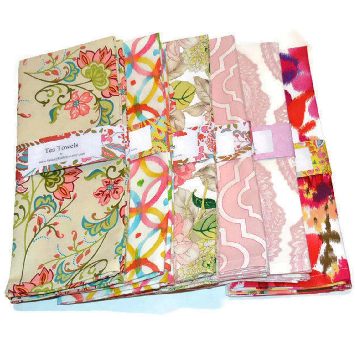 Tea Towels Grey and White Chevron Teatowels Chrevron Gray Etsy