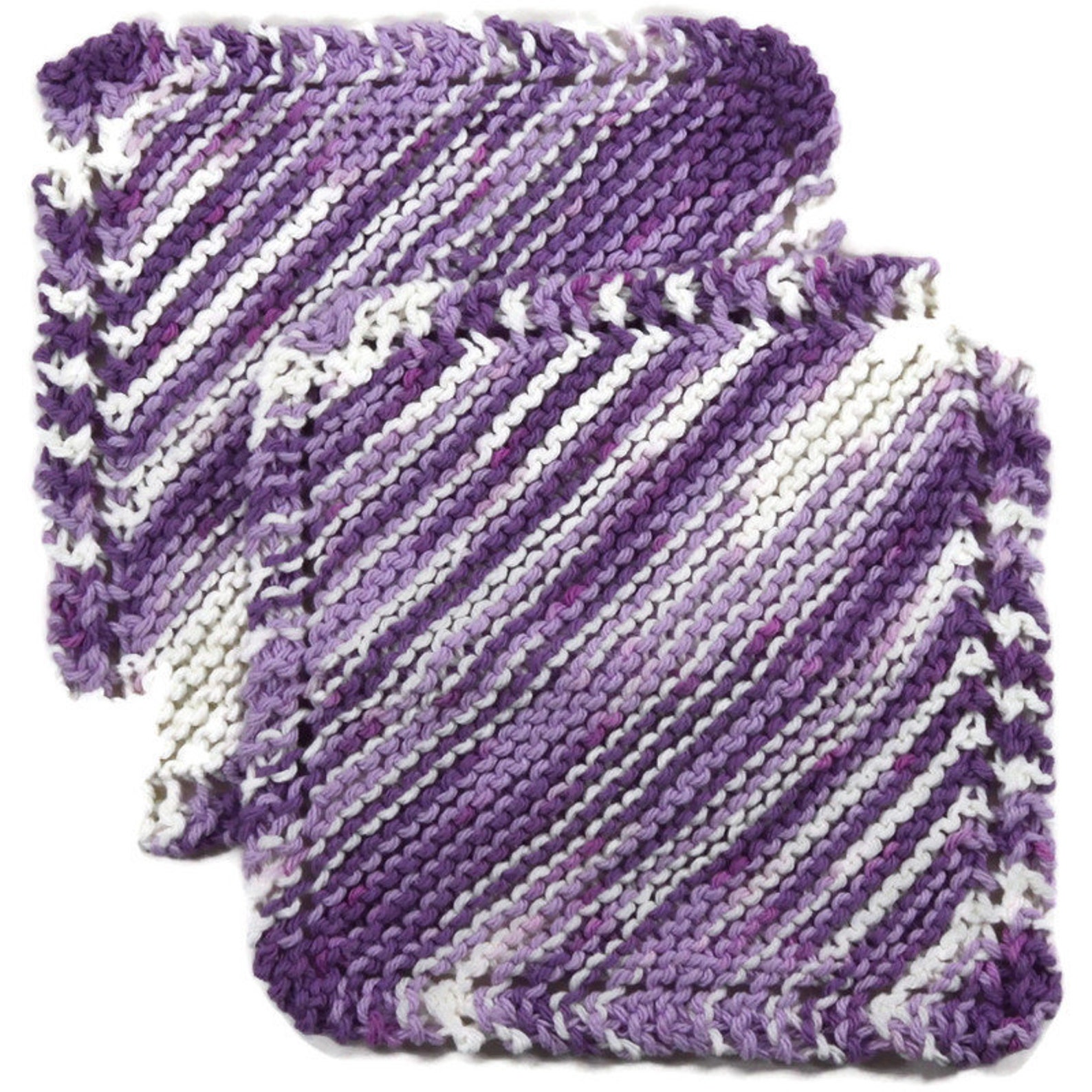 Hand Knit Dish Cloths Knitted Dishcloths Knitted Dish Rags Etsy