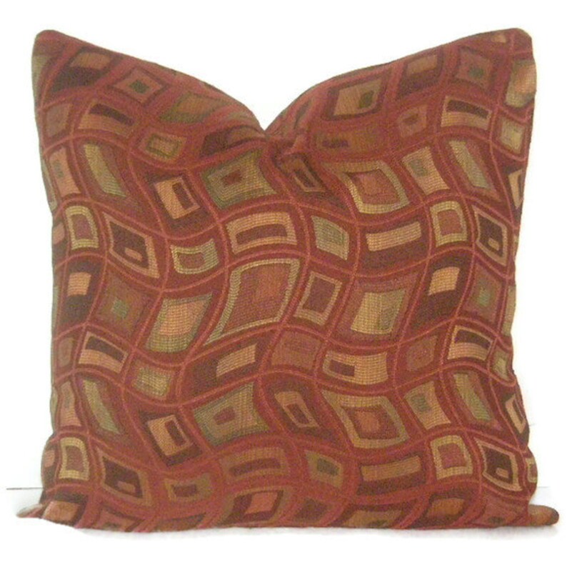 Decorative Pillow Cover 20 X 20 Burnt Orange Throw Etsy