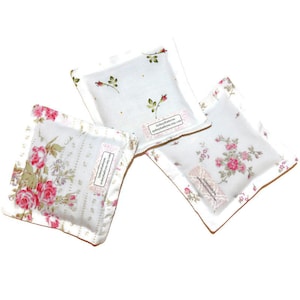 Organic Lavender Sachet,  100 Percent Cotton, Set of Three