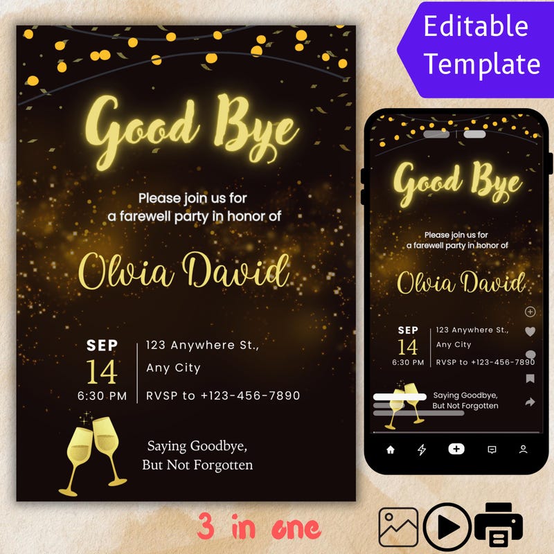 Farewell Lunch Invitation - Etsy