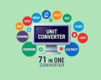 Universal Unit Converter, 71-in-1 Offline Calculator Tool , Single HTML File , No Software Needed