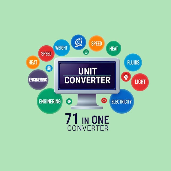 Universal Unit Converter, 71-in-1 Offline Calculator Tool , Single HTML File , No Software Needed
