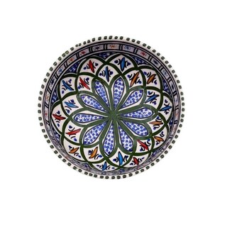 YODECO Piatto Tebsi Marocchino Nero 23cm - Piatto Fondo Per Couscous, Lavastoviglie E Microonde, Fatto A Mano