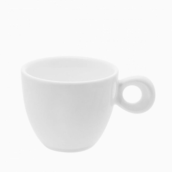 6 Tasses à Café Blanches Union Pacific Tableware - Avec Soucoupes, Service Porcelaine