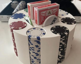 Organizador de fichas y cartas de póker, archivo STL, diseño de impresión 3D
