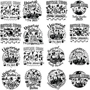Universal Studios Svg Bundle 2025 - Universal Trip - Family Vacation svg - Magical Kingdom Svg - Family Vacation - Family Trip 2025