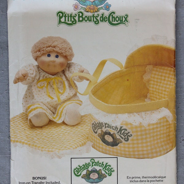 Cabbage Patch Kids Bed Carrier Sewing Pattern Butterick 6661