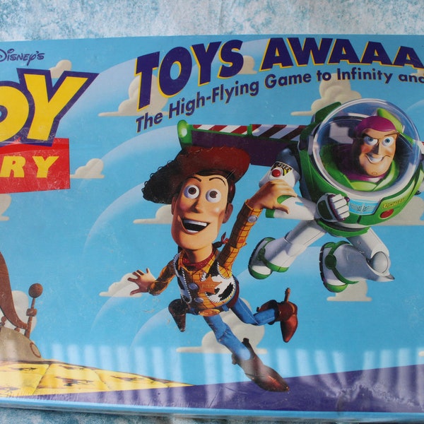 Toy Story Toys Away board game Buzz Lightyear Woody Bendies 1996 MIP NRFP Mattel Disney Pixar Unopened Sealed