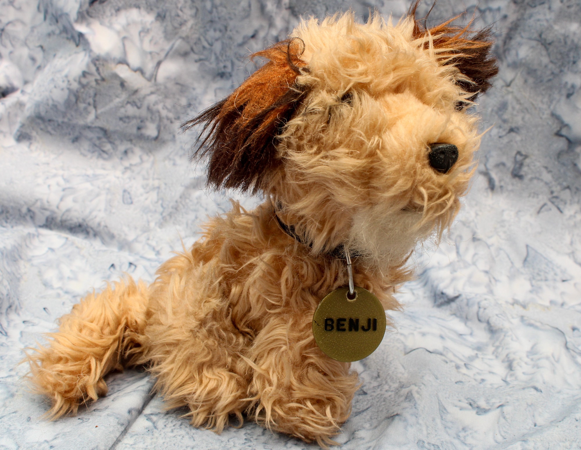 Benji Plush Puppy Dog Christmas Holiday Santa