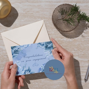 Herzlichen Glückwunsch zu Ihrer Verlobung Digital Card | Elegante Feier Karte zum Ausdrucken