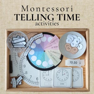 Montessori Zählzeit-Übung: Uhren-Arbeitsblätter, digital & analog (PDF)