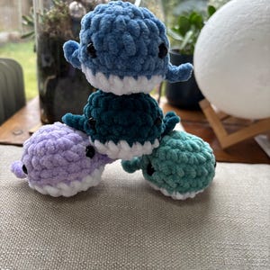Cute crochet amigurumi mini whale plushie