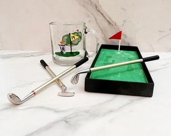 Coffee Mug Hand Painted Golfing